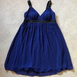 Royal Blue & Black Cocktail Dress